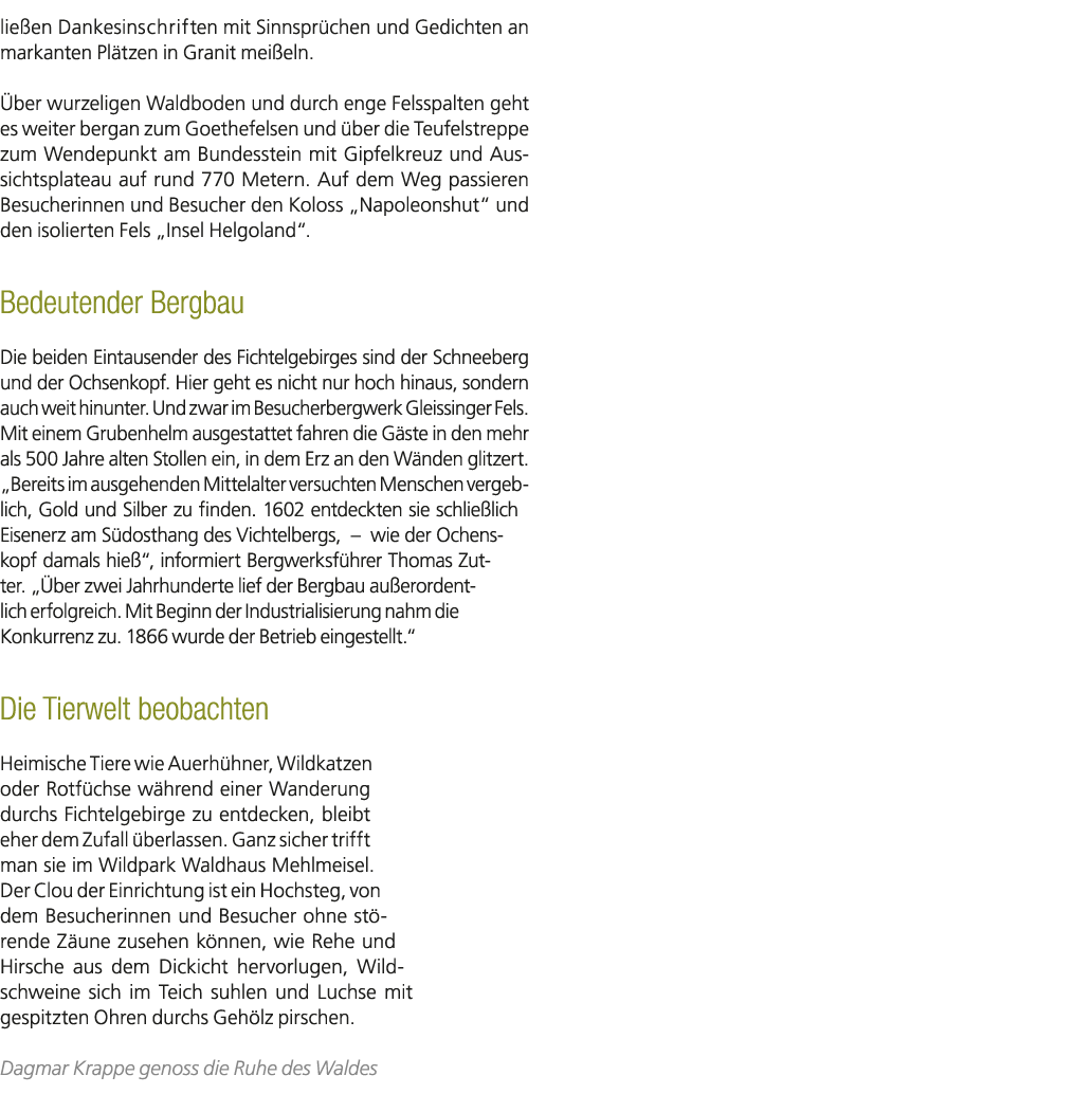 lie en Dankesinschriften mit Sinnspr chen und Gedichten an markanten Pl tzen in Granit mei eln. ber wurzeligen Waldb...