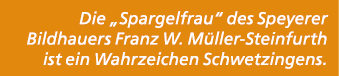 Die „Spargelfrau“ des Speyerer Bildhauers Franz W. M ller Steinfurth ist ein Wahrzeichen Schwetzingens.