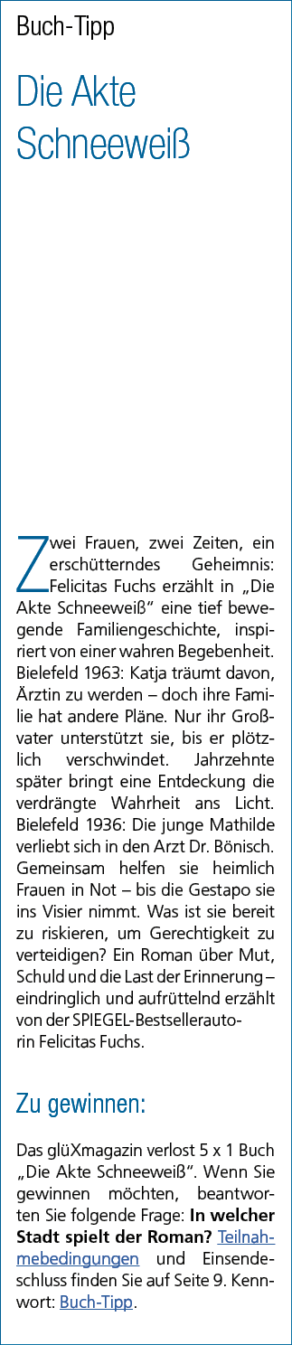 Buch Tipp Die Akte Schneewei Zwei Frauen, zwei Zeiten, ein ersch tterndes Geheimnis: Felicitas Fuchs erz hlt in „Die...