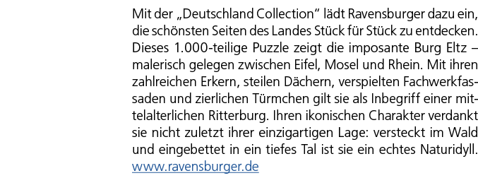 Mit der „Deutschland Collection“ l dt Ravensburger dazu ein, die sch nsten Seiten des Landes St ck f r St ck zu entde...