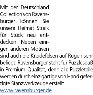Mit der Deutschland Collection von Ravensburger k nnen Sie unsere Heimat St ck f r St ck neu entdecken. Neben einigen...