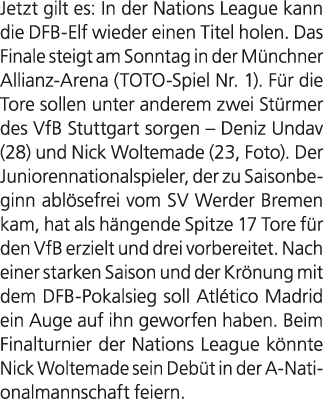 Jetzt gilt es: In der Nations League kann die DFB Elf wieder einen Titel holen. Das Finale steigt am Sonntag in der M...