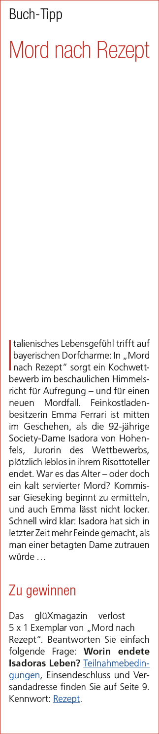 Buch Tipp Mord nach Rezept Italienisches Lebensgef hl trifft auf bayerischen Dorfcharme: In „Mord nach Rezept“ sorgt ...