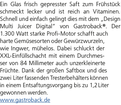 Ein Glas frisch gepresster Saft zum Fr hst ck schmeckt lecker und ist reich an Vitaminen. Schnell und einfach gelingt...