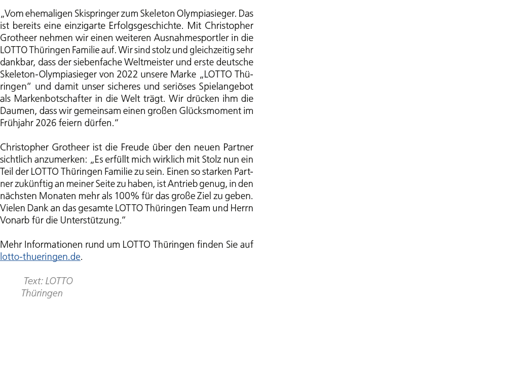 „Vom ehemaligen Skispringer zum Skeleton Olympiasieger. Das ist bereits eine einzigarte Erfolgsgeschichte. Mit Christ...