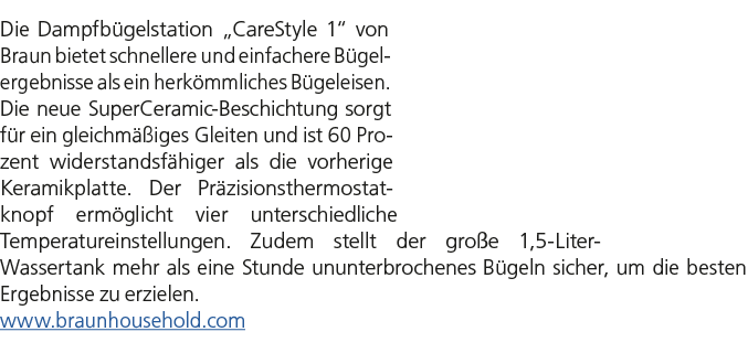 Die Dampfb gelstation „CareStyle 1“ von Braun bietet schnellere und einfachere B gelergebnisse als ein herk mmliches ...