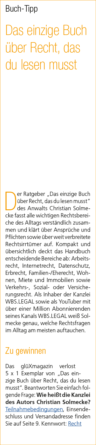 Buch Tipp Das einzige Buch ber Recht, das du lesen musst Der Ratgeber „Das einzige Buch  ber Recht, das du lesen mus...