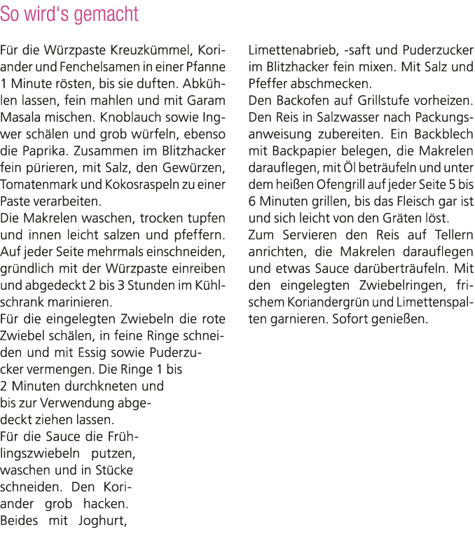 So wird‘s gemacht F r die W rzpaste Kreuzk mmel, Koriander und Fenchelsamen in einer Pfanne 1 Minute r sten, bis sie ...