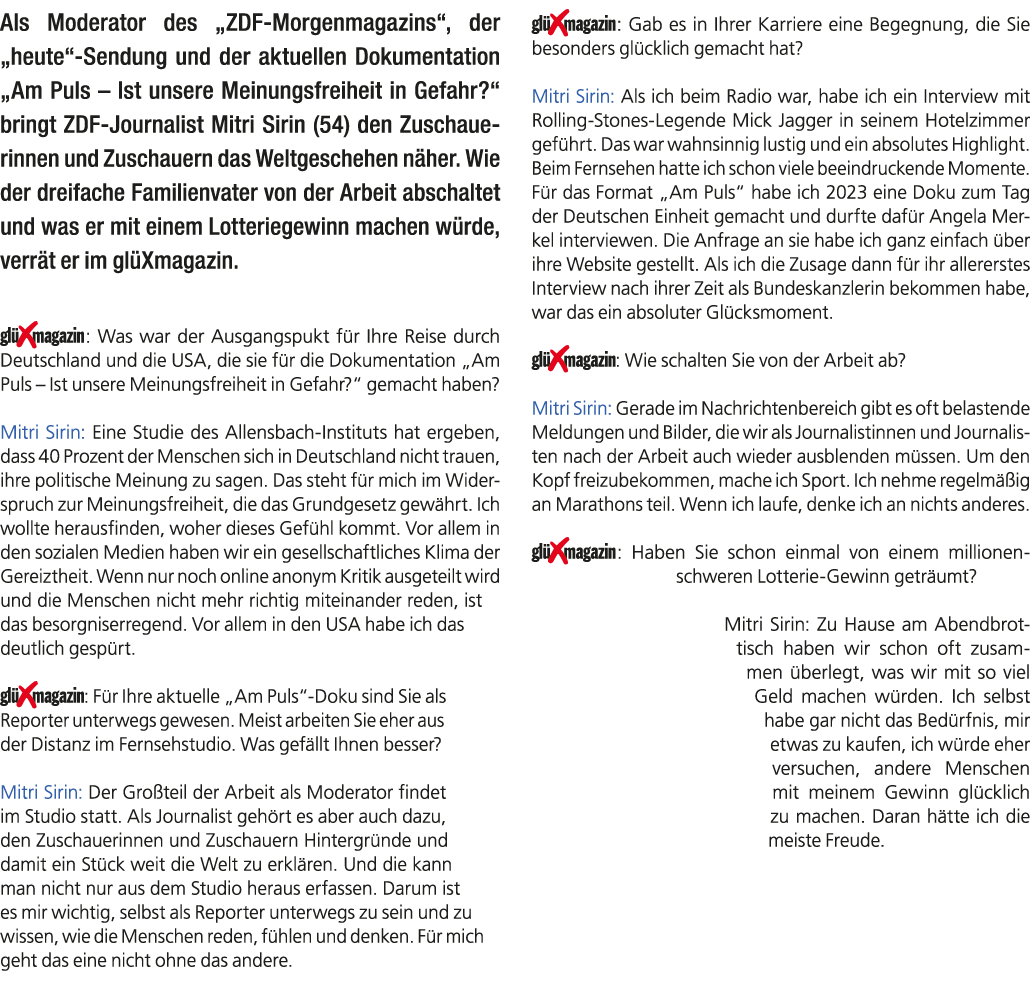 Als Moderator des „ZDF Morgenmagazins“, der „heute“ Sendung und der aktuellen Dokumentation „Am Puls – Ist unsere Mei...
