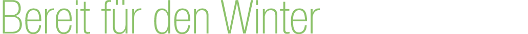 Bereit f r den Winter