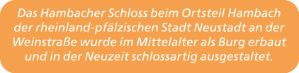 Das Hambacher Schloss beim Ortsteil Hambach der rheinland pf lzischen Stadt Neustadt an der Weinstra e wurde im Mitte...