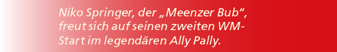 Niko Springer, der „Meenzer Bub“, freut sich auf seinen zweiten WM Start im legend ren Ally Pally.