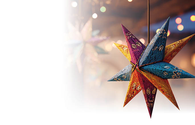 Vibrant las posadas celebration decoration featuring a traditional star pi ±ata hanging against a warm festive lights background, showcasing colorful hispanic holiday decor and joyful mexican christmas hyper realistic, no logos, no brands --ar 16:9 --v 7 Job ID: 3a7e0f30-a3c5-4fbc-88b5-d3a8509b0e8c