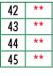 42,**,43,**,44,**,45,**