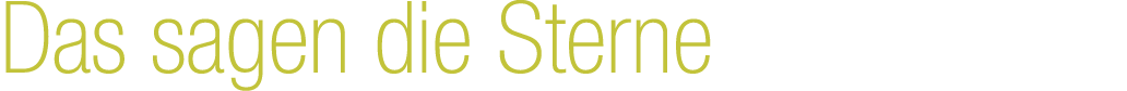 Das sagen die Sterne 