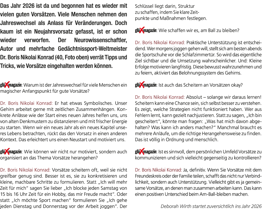Das Jahr 2026 ist da und begonnen hat es wieder mit vielen guten Vors tzen. Viele Menschen nehmen den Jahreswechsel a...