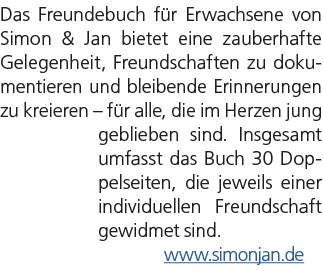 Das Freundebuch f r Erwachsene von Simon & Jan bietet eine zauberhafte Gelegenheit, Freundschaften zu dokumentieren u...