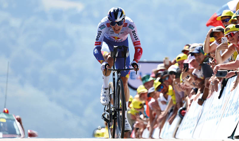 ROT // Hervorragender 4. Platz fuer Lipowitz Florian (Deutschland / Team Red Bull - BORA - hansgrohe) - Tour de France 2025 - 13. Etappe Bergzeitfahren Loudenvielle - Peyragudes - TourDeFrance - TdF -