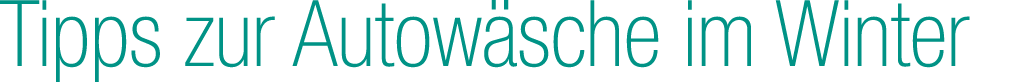 Tipps zur Autow sche im Winter 