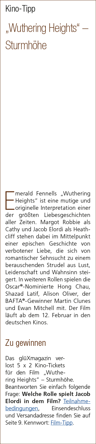 Kino Tipp „Wuthering Heights“ – Sturmh he Emerald Fennells „Wuthering Heights“ ist eine mutige und originelle Interpr...