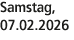 Samstag, 07.02.2026