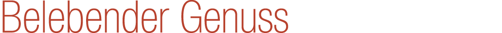 Belebender Genuss