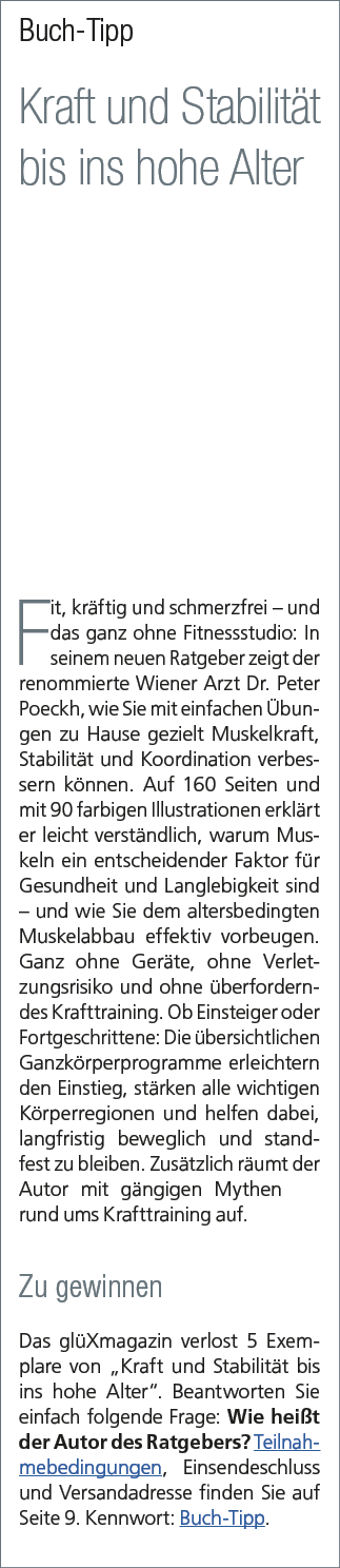 Buch Tipp Kraft und Stabilit t bis ins hohe Alter Fit, kr ftig und schmerzfrei – und das ganz ohne Fitnessstudio: In ...