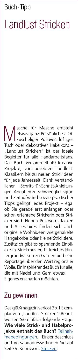 Buch Tipp Landlust Stricken Masche f r Masche entsteht etwas ganz Pers nliches: Ob kuscheliger Pullover, luftiges Tuc...