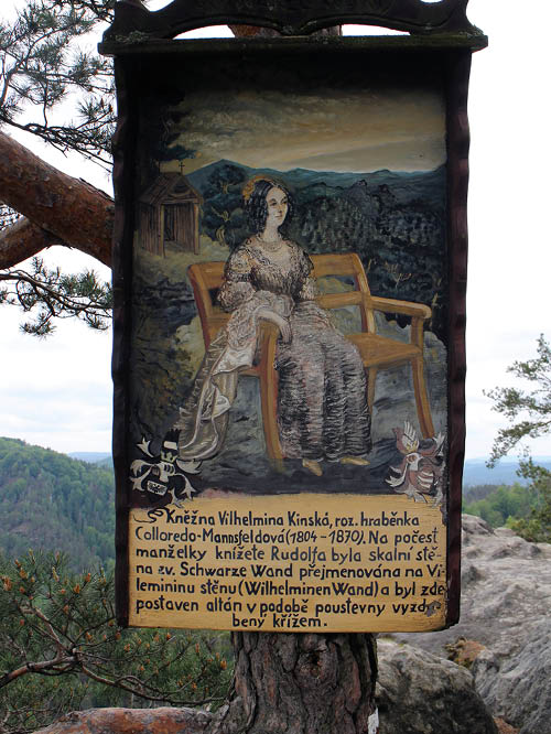 CZ_die Wilhelminenwand wurde nach der Ehefrau Wilhelmine des Fuersten Rudolf Kinsky benannt