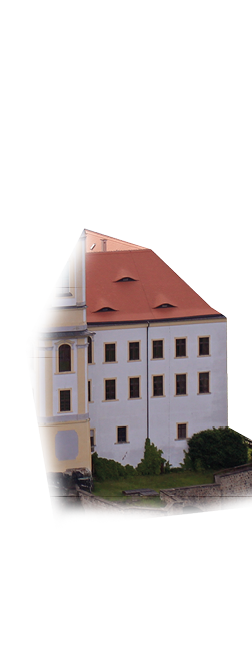 CZ_Decin_Schloss ist auf einem ber 50 m hohen Fels errichtet