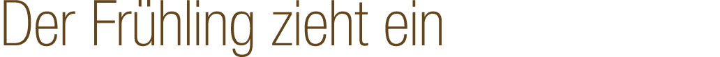 Der Fr hling zieht ein