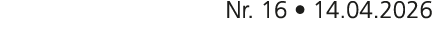 Nr. 16 • 14.04.2026