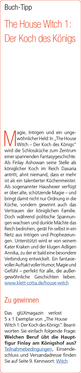 Buch Tipp The House Witch 1: Der Koch des K nigs Magie, Intrigen und ein ungew hnlicher Held: In „The House Witch – D...