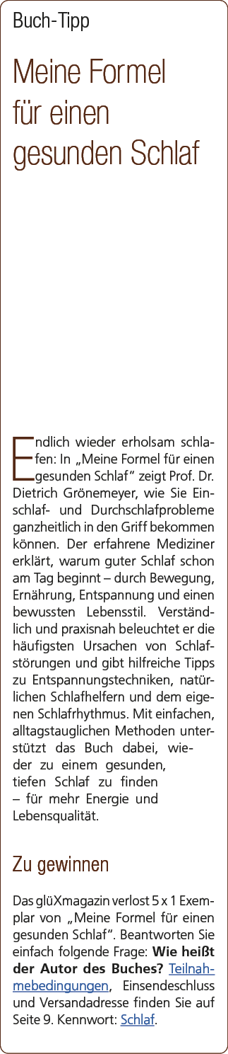 Buch Tipp Meine Formel f r einen gesunden Schlaf Endlich wieder erholsam schlafen: In „Meine Formel f r einen gesunde...