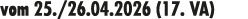 vom 25./26.04.2026 (17. VA)