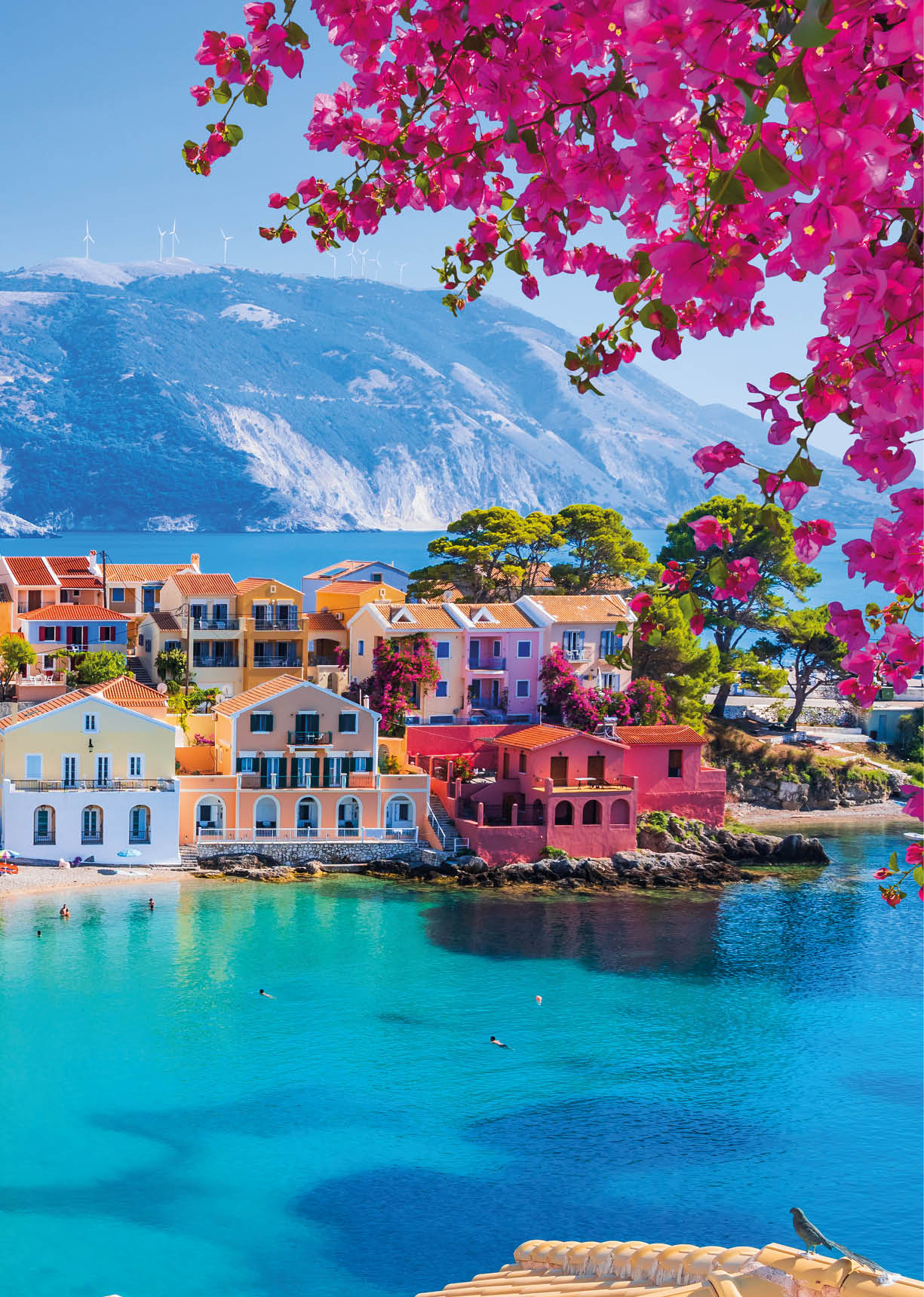 Kefalonia, Greece. Colorful village of Assos in Kefalonia.