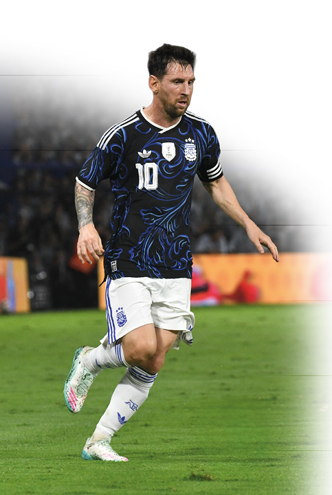 Lionel Messi of Argentina during the match between Argentina and Zambia at Estadio Alberto J. Armando, La Bombonera, on March 31. (Photo by Federico Peretti/NurPhoto)
