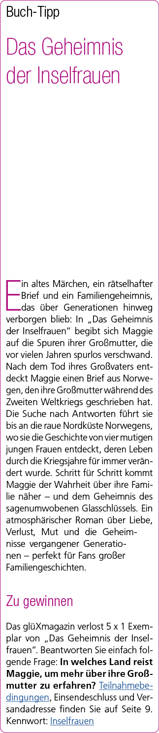 Buch Tipp Das Geheimnis der Inselfrauen Ein altes M rchen, ein r tselhafter Brief und ein Familiengeheimnis, das ber...