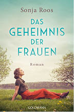 Person mit zusammengebundenem Haar sitzt entspannt auf einer Wiese mit gr nen B umen im Hintergrund, tr gt eine dunkelgr ne Bluse und eine lange orangefarbene Hose, dar ber der Titel eines Buches in blauer und brauner Schrift auf hellem Himmel. Beschreibung von KI generiert