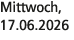 Mittwoch, 17.06.2026