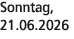Sonntag, 21.06.2026