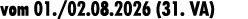 vom 01./02.08.2026 (31. VA)