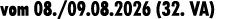 vom 08./09.08.2026 (32. VA)