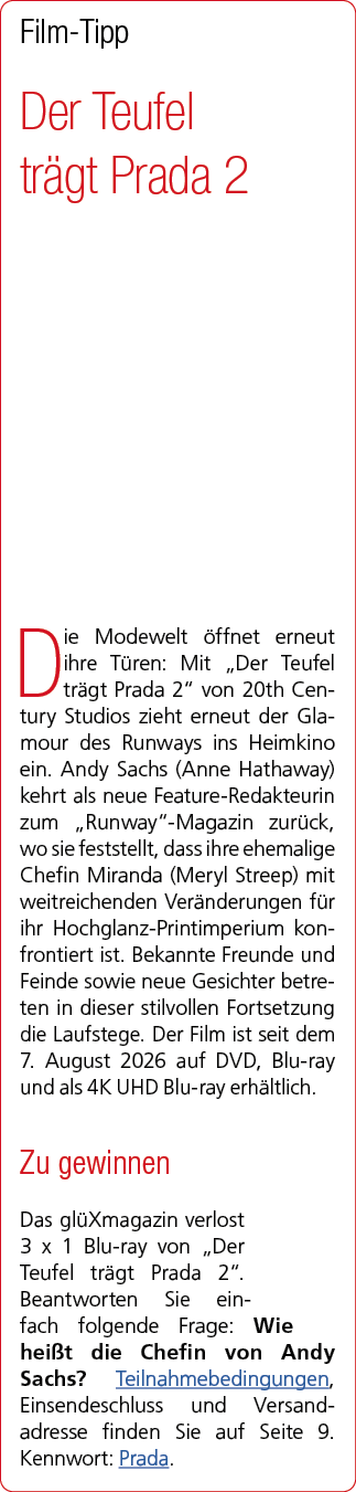 Film Tipp Der Teufel tr gt Prada 2 Die Modewelt ffnet erneut ihre T ren: Mit „Der Teufel tr gt Prada 2“ von 20th Cen...