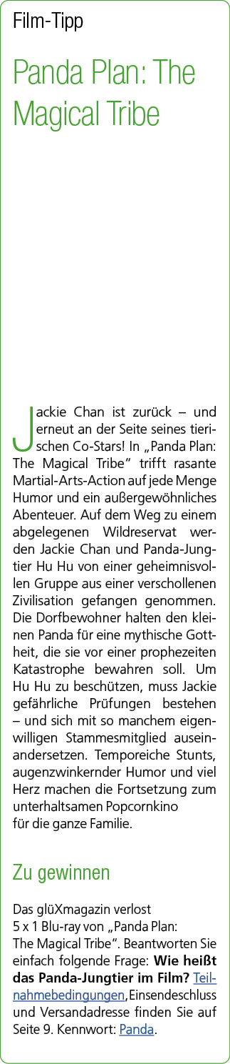 Film Tipp Panda Plan: The Magical Tribe Jackie Chan ist zur ck – und erneut an der Seite seines tierischen Co Stars! ...