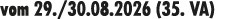 vom 29./30.08.2026 (35. VA)
