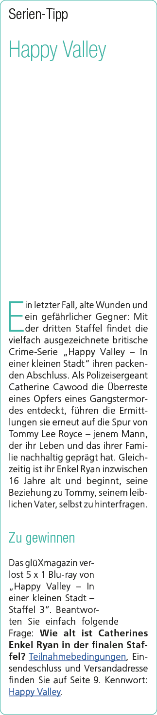 Serien Tipp Happy Valley Ein letzter Fall, alte Wunden und ein gef hrlicher Gegner: Mit der dritten Staffel findet di...
