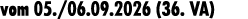 vom 05./06.09.2026 (36. VA)