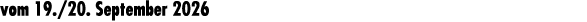 vom 19./20. September 2026