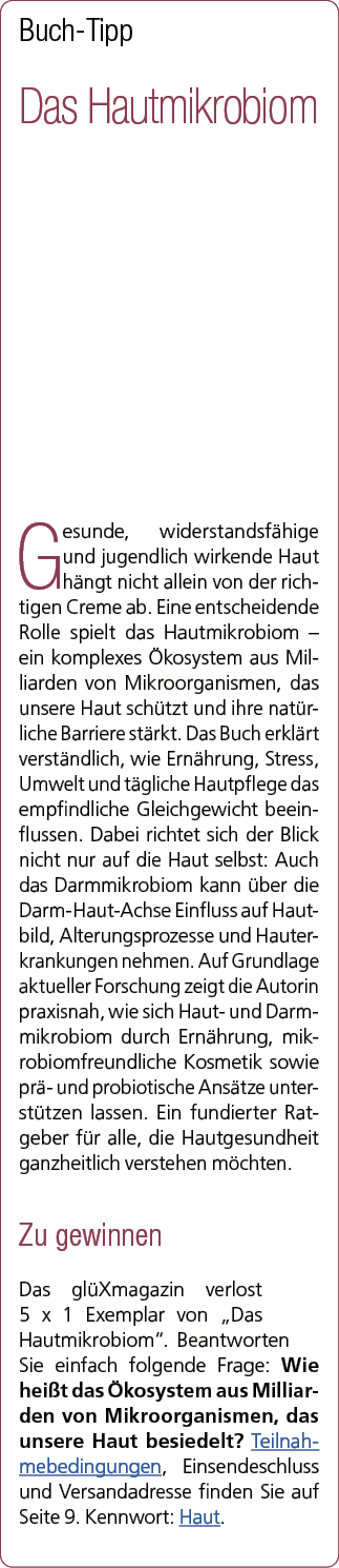 Buch Tipp Das Hautmikrobiom Gesunde, widerstandsf hige und jugendlich wirkende Haut h ngt nicht allein von der richti...